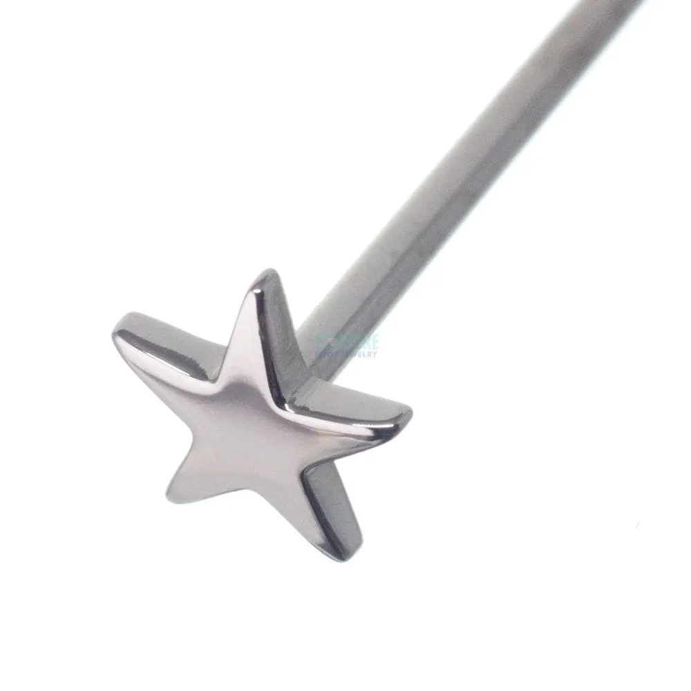 Gold Flat Nostril Screw with Star Design