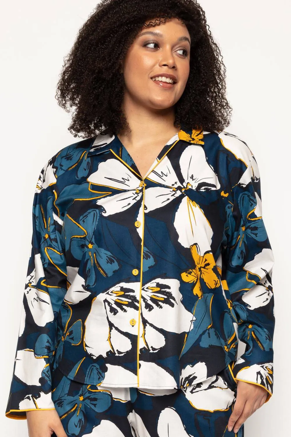 Floral Print Pajama Top - Verity