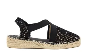 Floral Women's Wedge Espadrille - Evian-G Cotton Blend