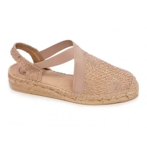 Floral Women's Wedge Espadrille - Evian-G Cotton Blend