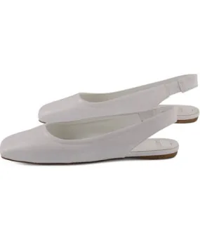 Franco Sarto Women's Antona Flat In White Leather