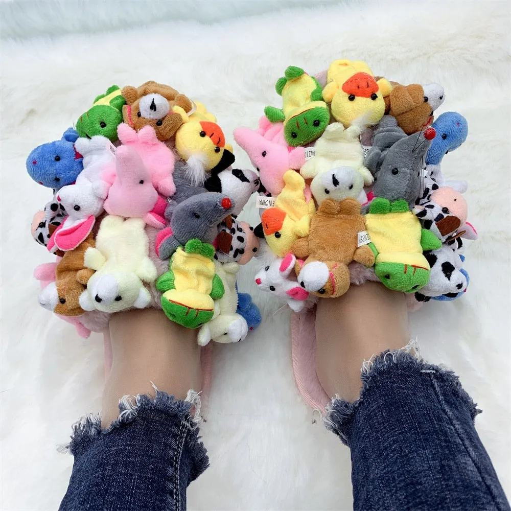 fuzzy teddy bear sliders