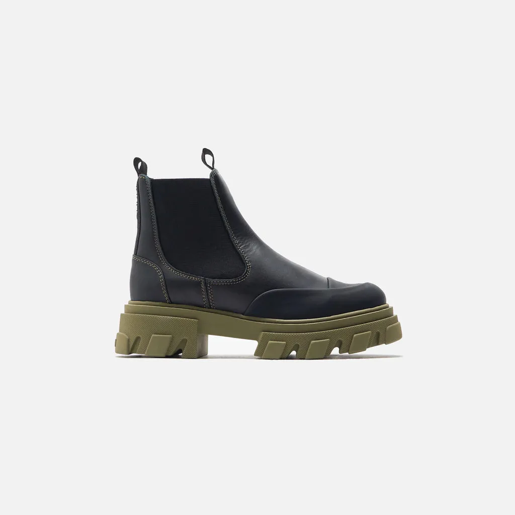 Ganni leather chelsea boots