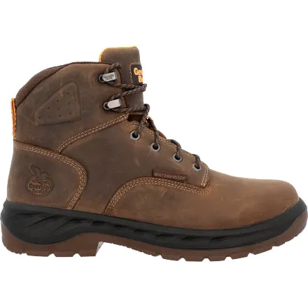 Georgia Boot Waterproof Brown Round Toe Work Boot