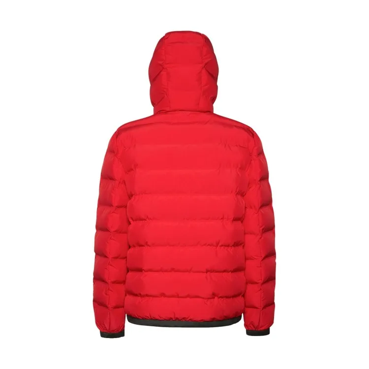 Red Geox Men's Short Hooded Jacket M2629C Spherica Hood Mid