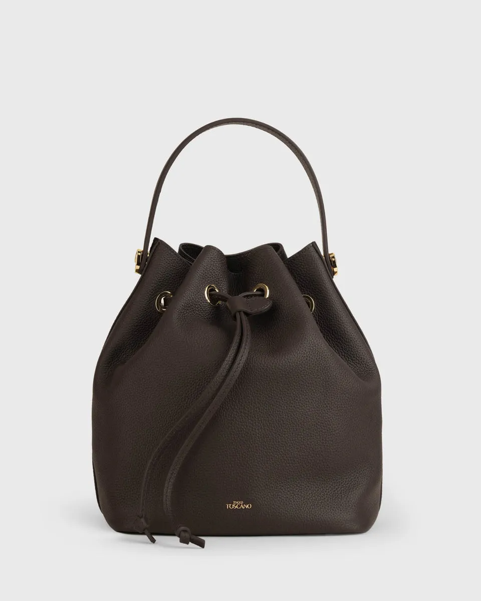 Gianna Bucket Bag (Dark Plum)