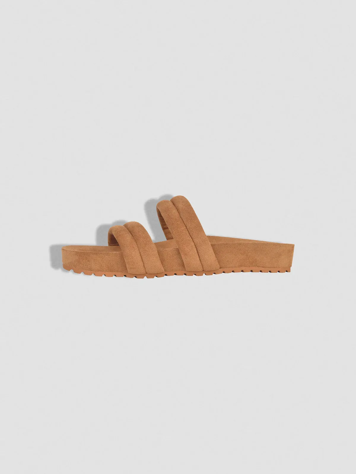 Giles Quilted Slides - Chanterelle