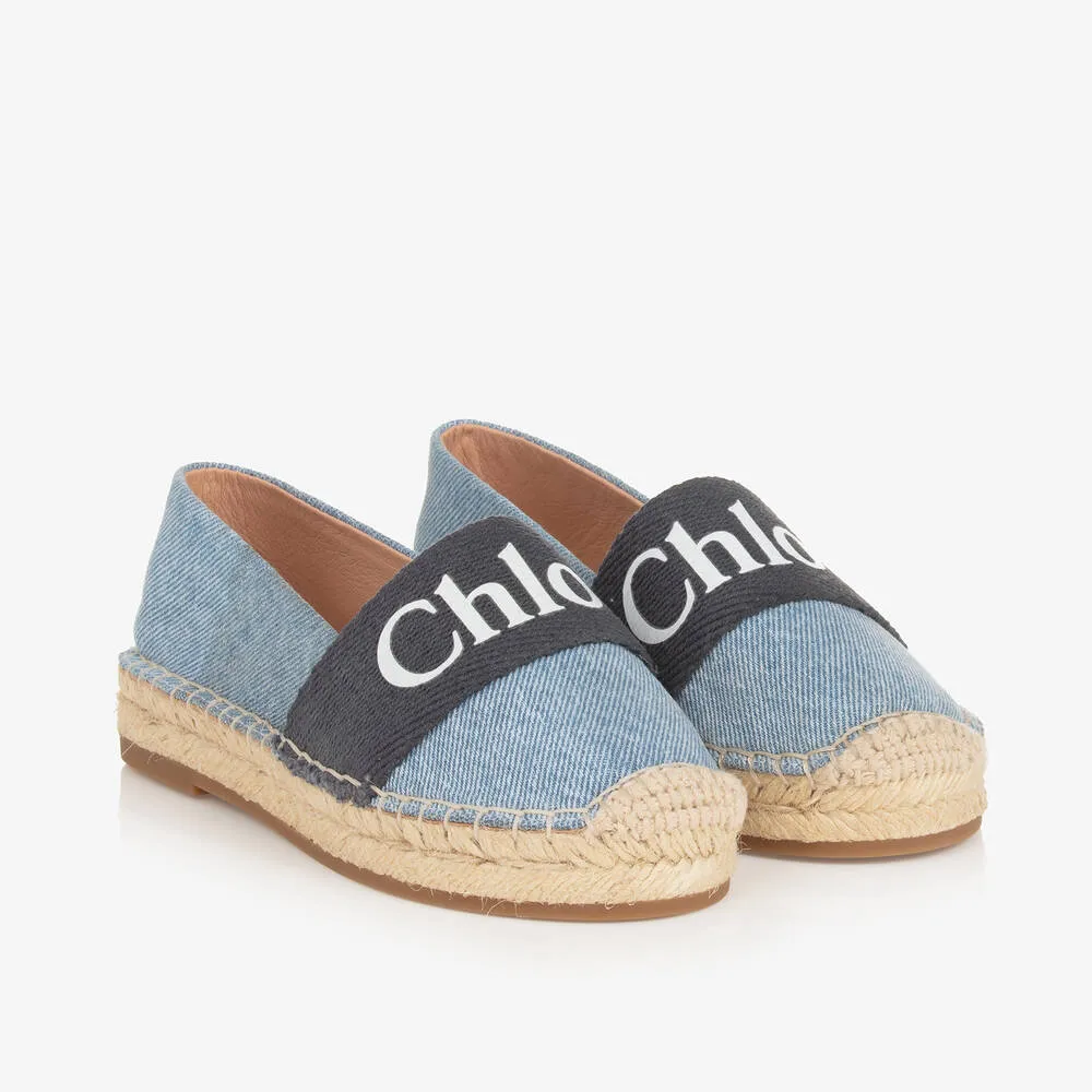 Blue Denim Girls Espadrilles