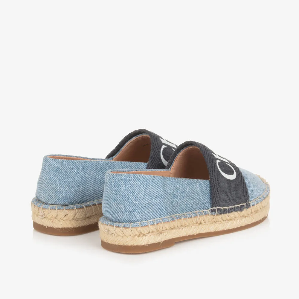 Blue Denim Girls Espadrilles