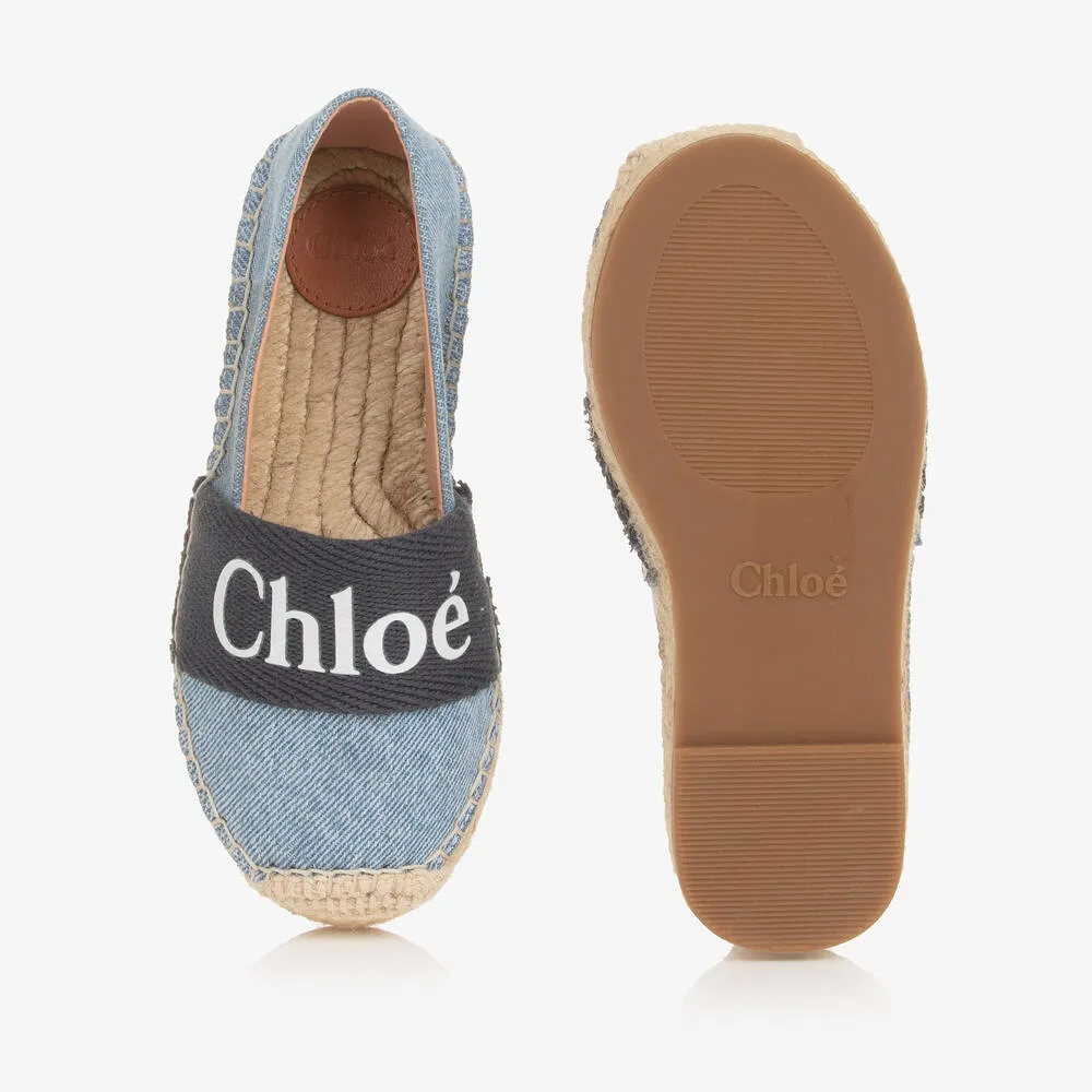 Blue Denim Girls Espadrilles