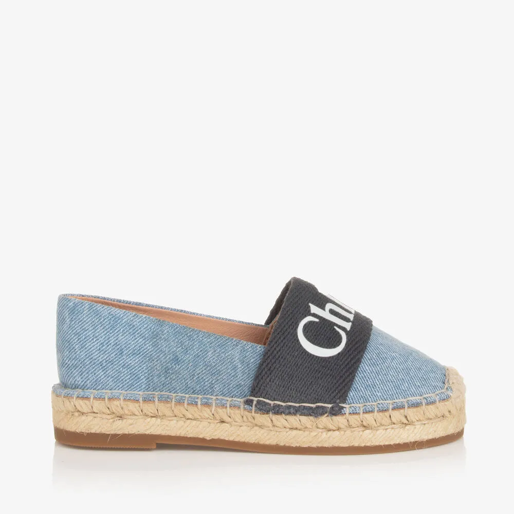 Blue Denim Girls Espadrilles