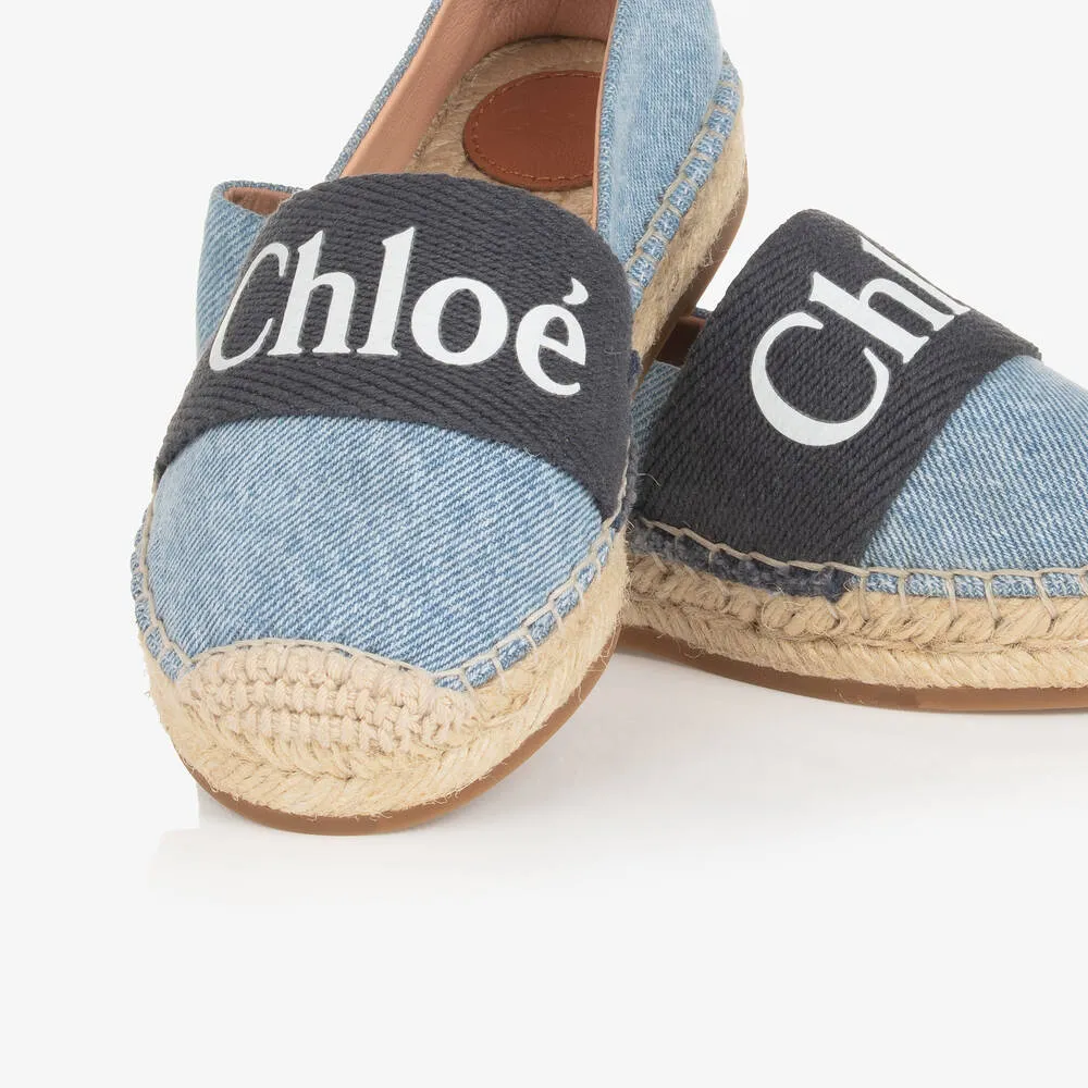 Blue Denim Girls Espadrilles