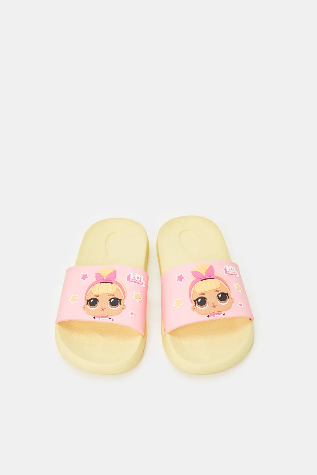 Girls Pink L.O.L Slides