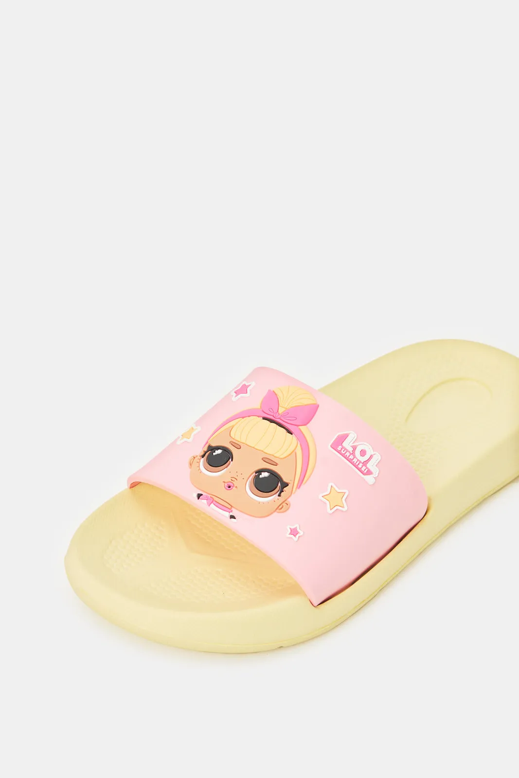 Girls Pink L.O.L Slides