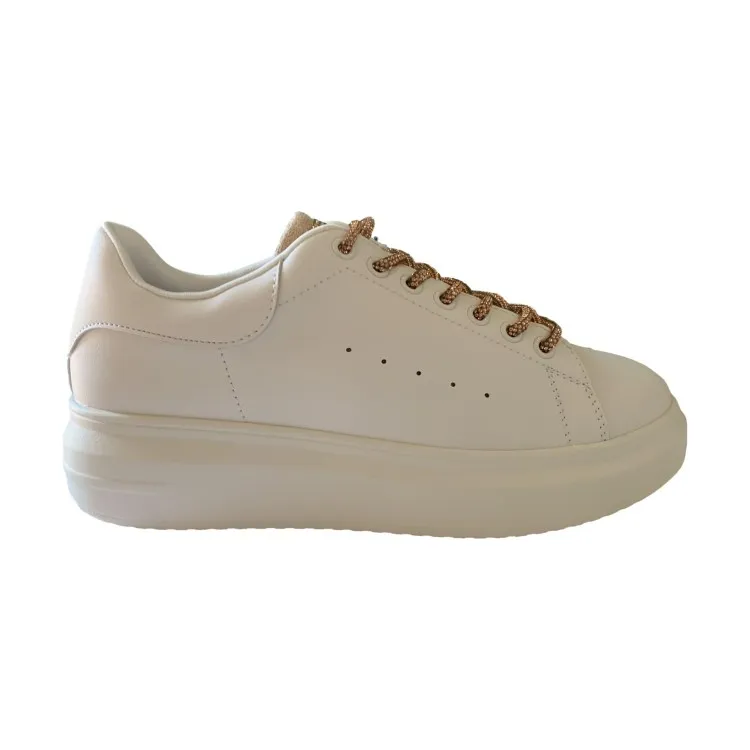 Gold & Gold Champagne Sneakers GB811 Donna.