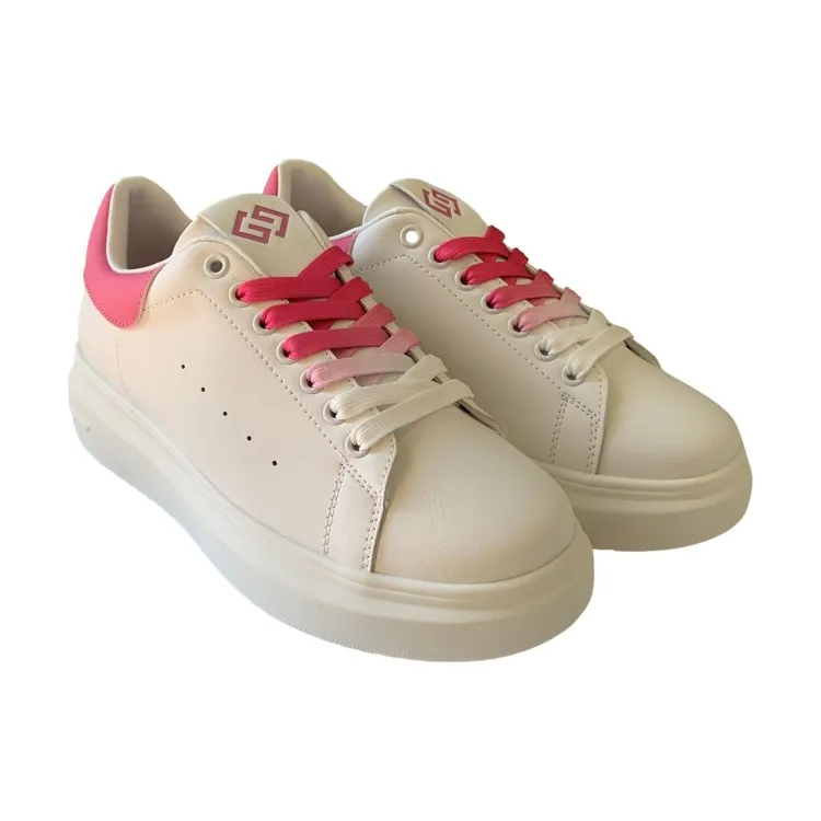 Gold & Gold Scarpe Donna Sneakers Fuxia Bianco GB810