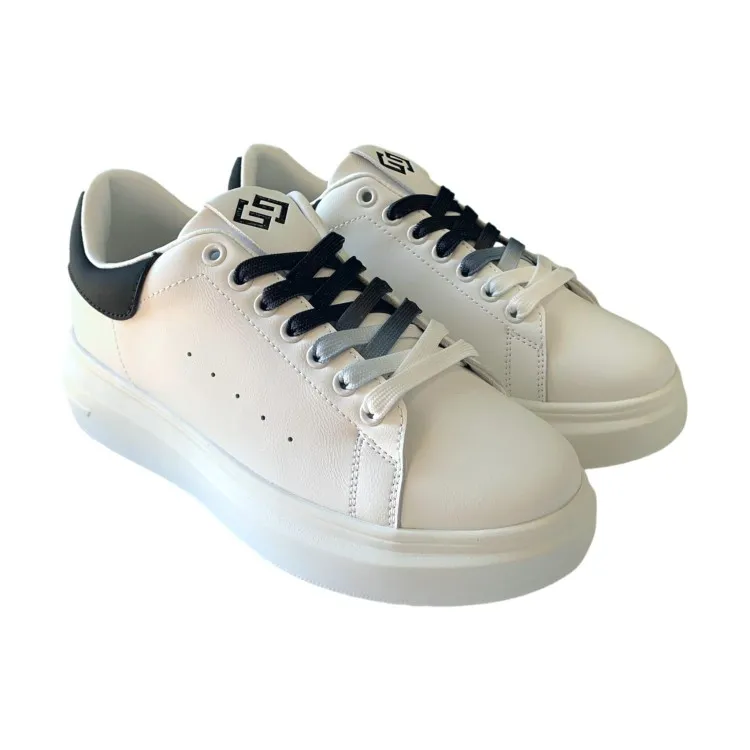 Gold & Gold GB810 Women's White Black Sneakers