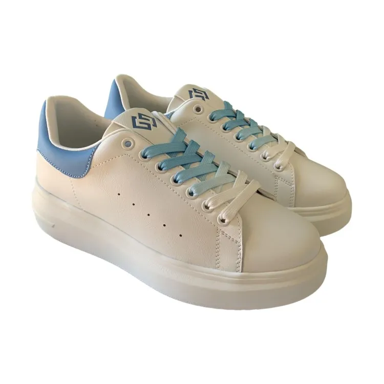 Gold & Gold GB810 Women's Shoes Sneakers White Blue