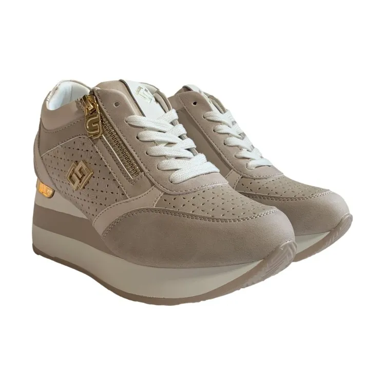 Beige Women's Sneakers GB825 by Gold & Gold