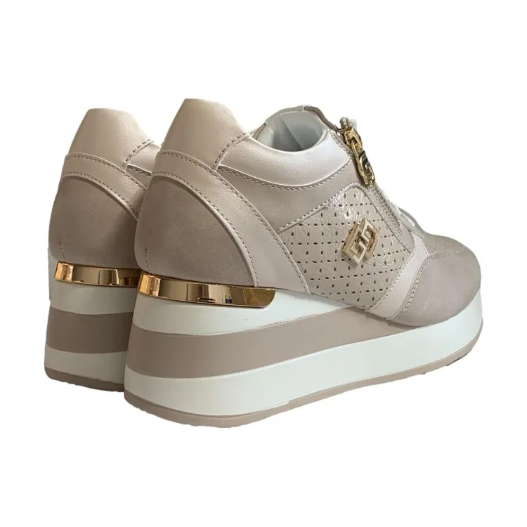 Beige Women's Sneakers GB825 by Gold & Gold