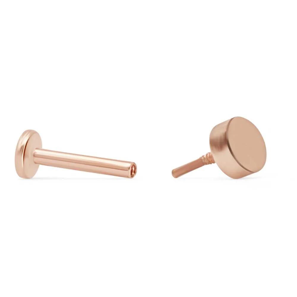 Gold Disc Flat Back Stud