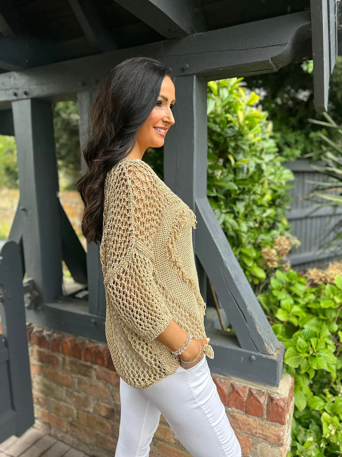 Gold Heart Knit Bianca