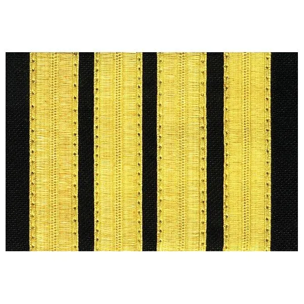 Gold Pilot Epaulettes 4 Bars - V:ONE (Pair)