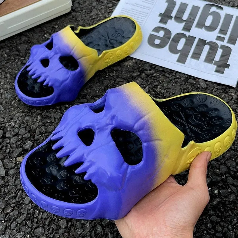 Gradient Skull Sandals