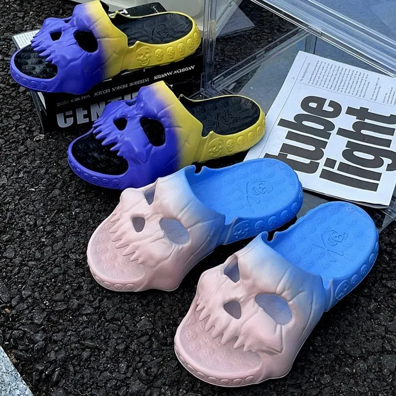 Gradient Skull Sandals