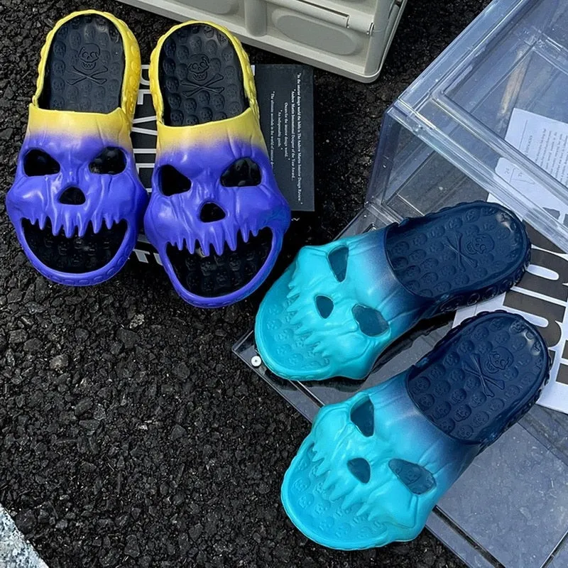 Gradient Skull Sandals