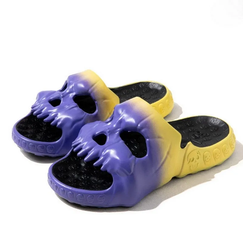 Gradient Skull Sandals