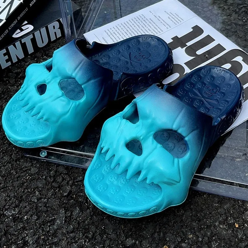 Gradient Skull Sandals