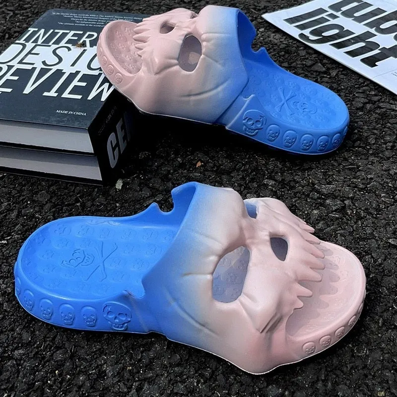 Gradient Skull Sandals