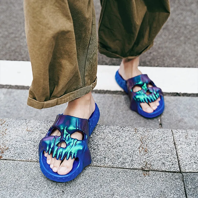 Gradient Skull Sandals