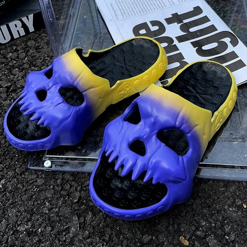 Gradient Skull Sandals