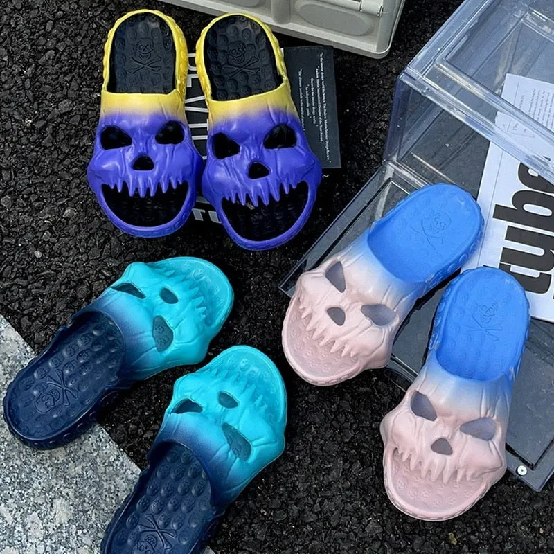 Gradient Skull Sandals