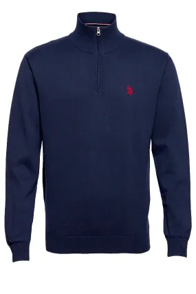 Half-Zip Knit in Navy Blue by U.S. POLO ASSN.