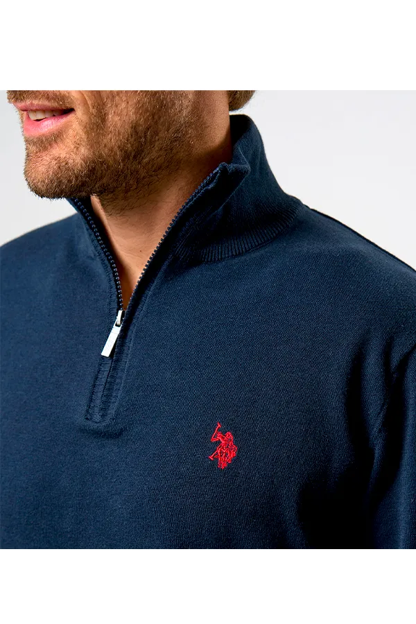 Half-Zip Knit in Navy Blue by U.S. POLO ASSN.