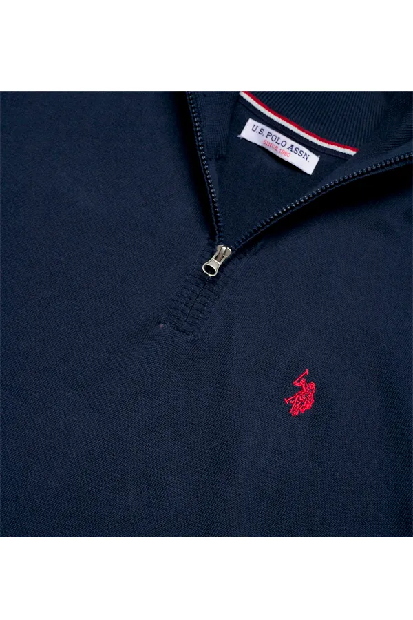 Half-Zip Knit in Navy Blue by U.S. POLO ASSN.