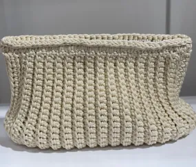 Handmade Crochet Clutch in Hampton Ecru