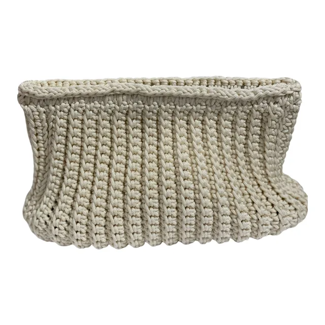 Handmade Crochet Clutch in Hampton Ecru