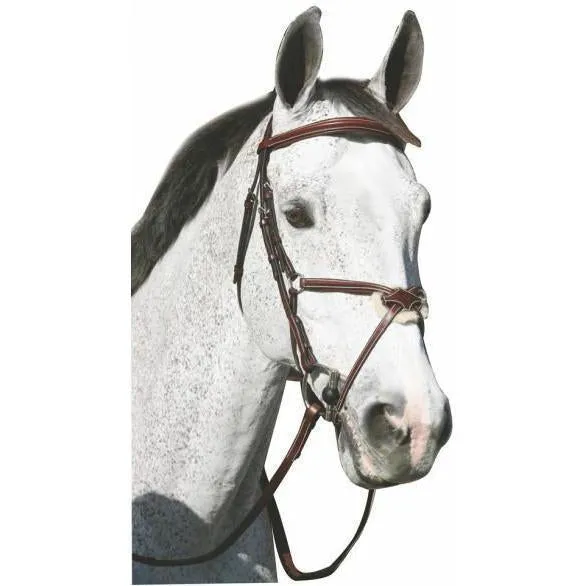 Henri de Rivel Pro Mono Crown Raised Figure 8 Bridle With Rubber Reins