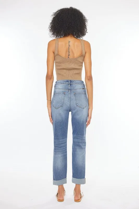 High Waisted Kan Can Mom Jeans - Shop Now