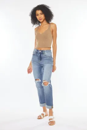 High Waisted Kan Can Mom Jeans - Shop Now