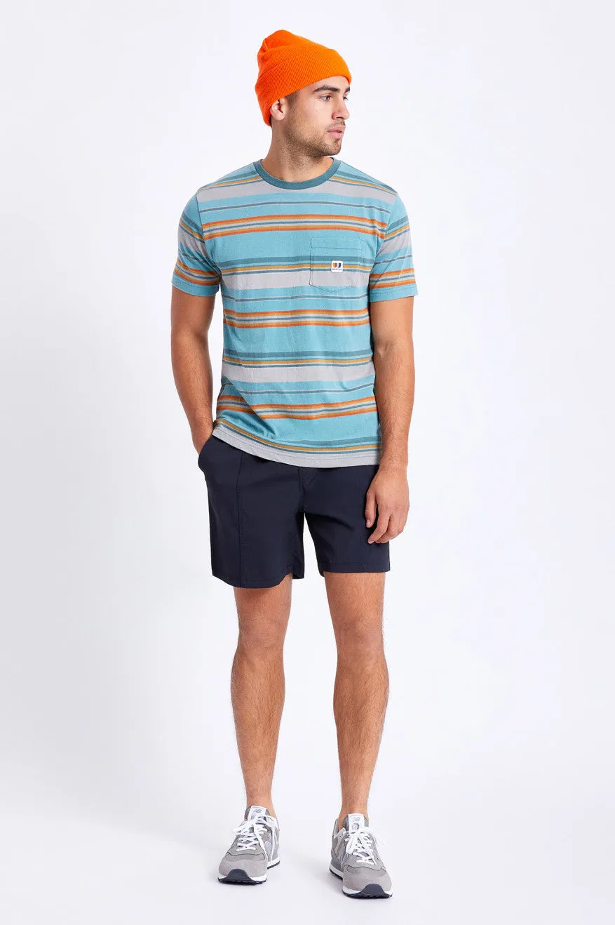 Hilt Alton S/S Pocket Knit - Aqua Cloud Wash