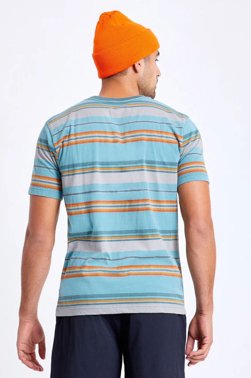 Hilt Alton S/S Pocket Knit - Aqua Cloud Wash