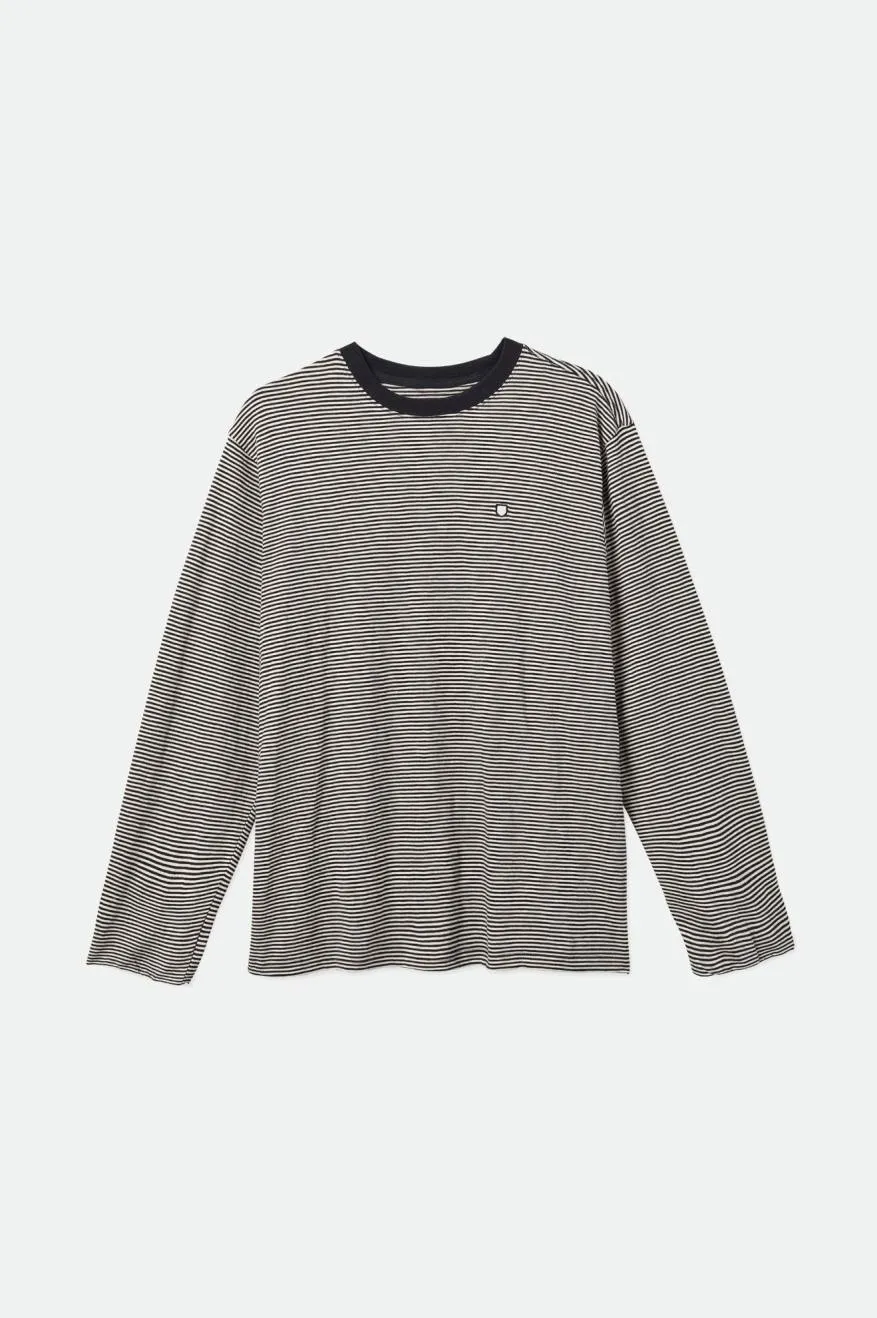 Hilt Slub L/S Knit - Black/Beige