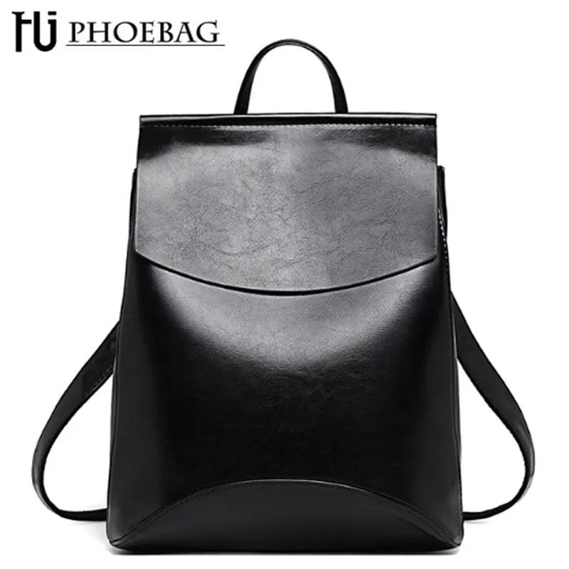 HJ-811 Women's PU Backpack Teen Girls School Bag Fashion Shoulder Bag