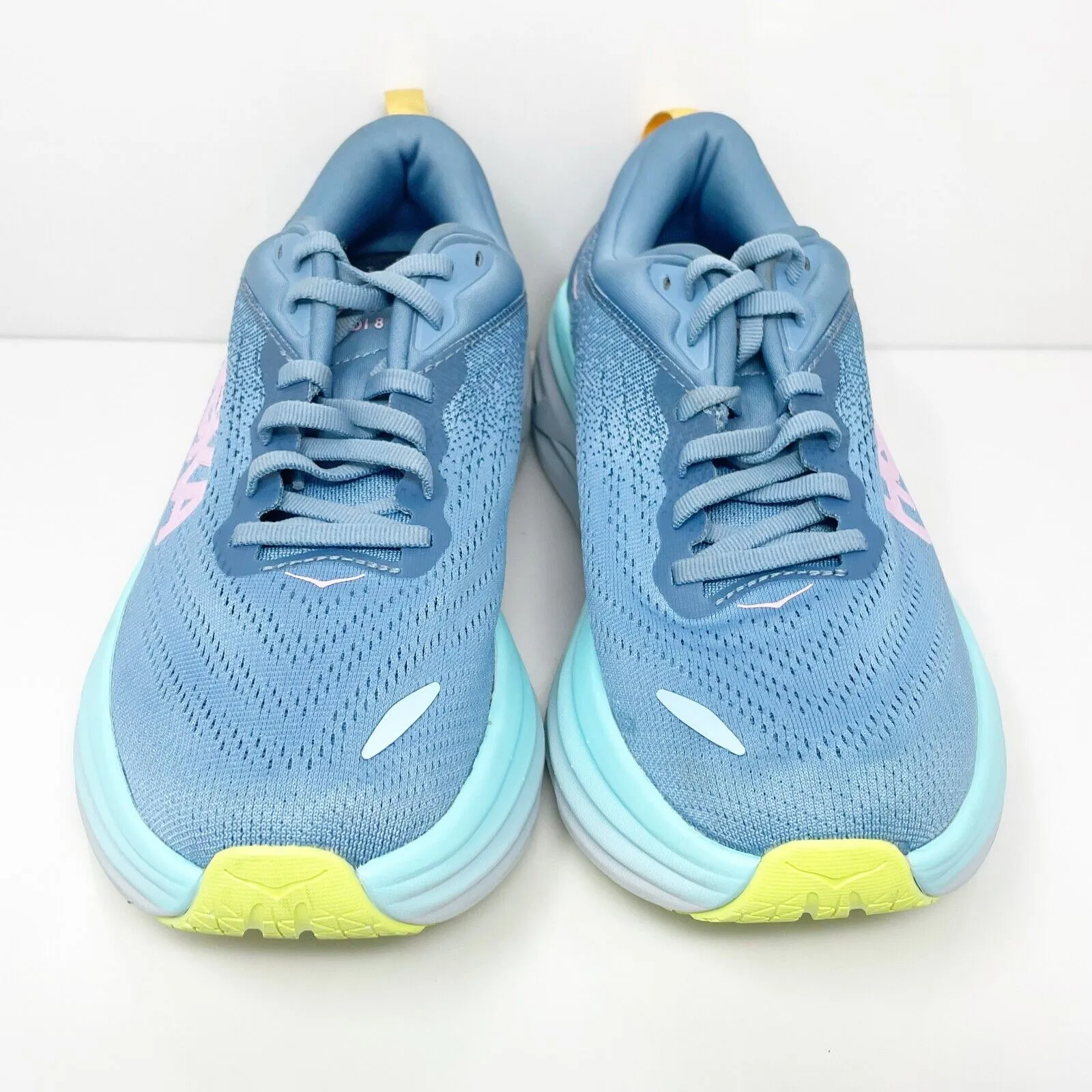 Hoka One One Womens Bondi 8 1127952 SSK Blue Running Shoes Sneakers Size 7.5 B