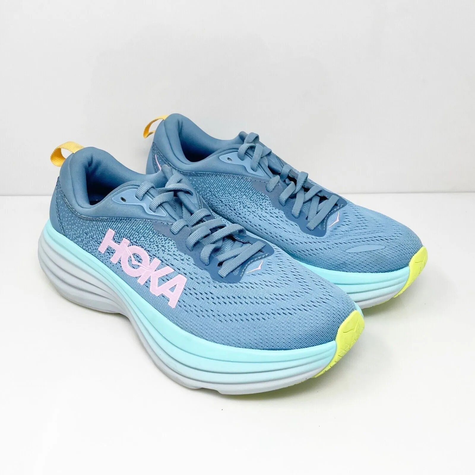 Hoka One One Womens Bondi 8 1127952 SSK Blue Running Shoes Sneakers Size 7.5 B